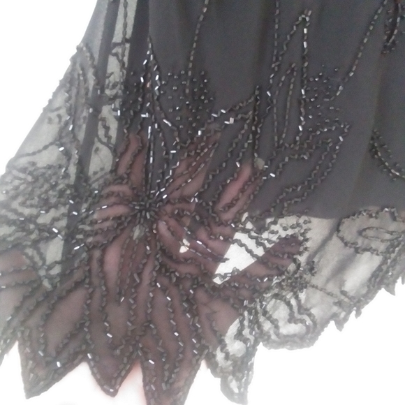 Vintage JKARA New York Beaded Asymmetrical Tank, Black - Picture 12 of 14